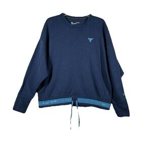 Under Armour Project Rock Womens XL Sweater Crew Neck‎ Sweatshirt 1369929 408